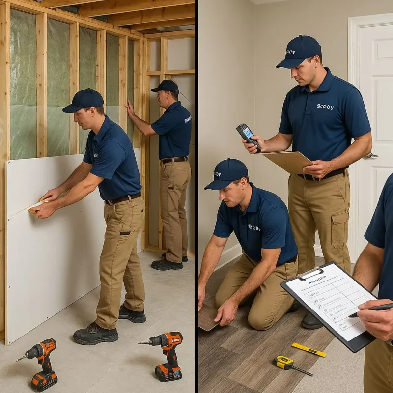 Repairs and Reconstruction process in Seven Trees, CA